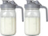 OneDream 2PACK Breast Milk Pitcher 32oz Glass Pitcher with Lid, Leakproof Drip-Free