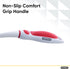 Dish Brush with Handle: Double Sided Vegetable Scrubber, Non Scratch Kitchen Brush for Cooking, Blue/Red, 2 Pack