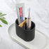 rejomiik Thick Resin Toothbrush Holders, Bamboo Bathroom Countertop Organizer for Toiletries and Beauty Accessories