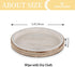 Counter Farmhouse Wood Tray Candle Holder - Romadedi Bead Round Wooden Decorative Tray for Coffee Table Decor Serving