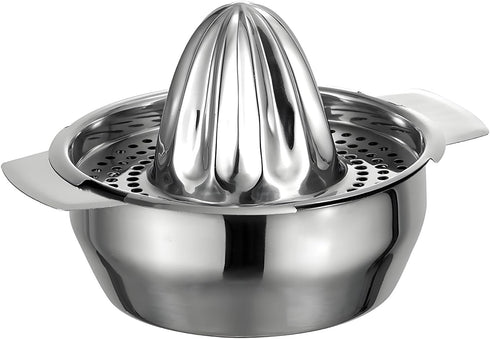 Pebipoo Lemon Orange Squeezer, Manual Juicer Stainless Steel Citrus Juicer Hand Press Lemon Squeezer with Bowl Juicer