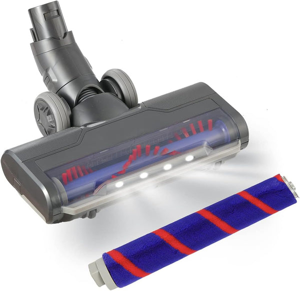 Upgraded Hardwood Floor Vacuum Attachments with Headlights for Dyson V6 DC59 DC61 DC74, Motorized Brush Accessories
