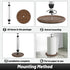 Countertop VEHHE Wooden Paper Towel Holder with Weighted Base, One-Handed Tear Paper Towel Holder Stand with Damping