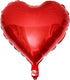10Pcs Red Foil Heart Shaped Balloons - 18 Inch Heart Mylar Balloons for Baby Shower Wedding Valentine Party Decorations