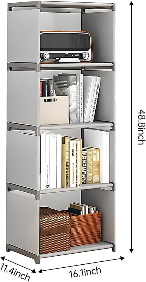 8-Compartment Closets, (Black-8) Storage Rack Tool-Free Assembly, Suitable for bedrooms, and Small Spaces; a Great