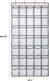 35 Pockets Over the Door Shoe Organizer, Hanging Storage Bag with 35 Mesh Pockets and 4 Metal Hooks