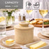 4" 90ml/3oz Verona Marble Butter Keeper - French Butter Crock with Lid - Freezer Safe Stone Butter Dish - Capacity