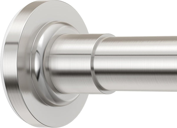 Adjustable Shower Curtain Rod 32-75 Inch, Stainless Steel Spring Tension Telescoping Curtain Rod for Bathroom or Windows