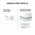 3.3 4 6.9" MOPALL Dog Proof Trash Can with Lid, Gallon Slim Bathroom Garbage Bin with Inner Bucket, Fits Standard