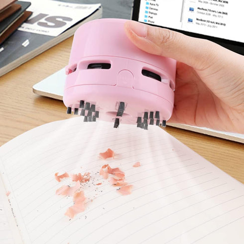 FineInno Mini Crumb Vacuum Cleaner, Portable Desktop Sweeper for Home, Office, Cars, Pet Hairs (No Battery)