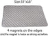 Ironing Blanket, Magnetic Mat Laundry Pad, 33"x 18", Gray, Heat Resistant Pad, Iron Board Alternative Cover