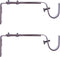 Kenney Adjustable Curtain Rod Brackets, Mocha (2-Pack)
