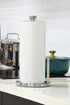 Paper Towel Holder with Side Rod, Stainless Steel Easy Tear Dispenser for Kitchen Countertop Tabletop