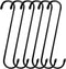 6 Pack Extra Large 12 Inch Black Heavy Duty S Hooks for Hanging Plants, Kitchenware, Utensils, Garden, Indoor Outdoor
