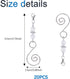 20 INCREWAY Pcs Lobster Knot Christmas Hook Decorative with Lobster Claws Hanging Metal Wire Clear Rhombic Crystal