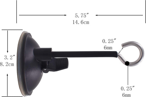 YYST Window Suction Cup Hanger - for Bird Feeders and Wind chimes- no feeder and wind chimes - 2 Pack, NOT FIT Porous Surfaces - WOOD by YYST