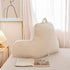 Holawakaka Standard Faux Fur Bed Rest Pillow with Arms, Rabbit Fur Reading Pillows Perfect for Adults, Teens, Kids