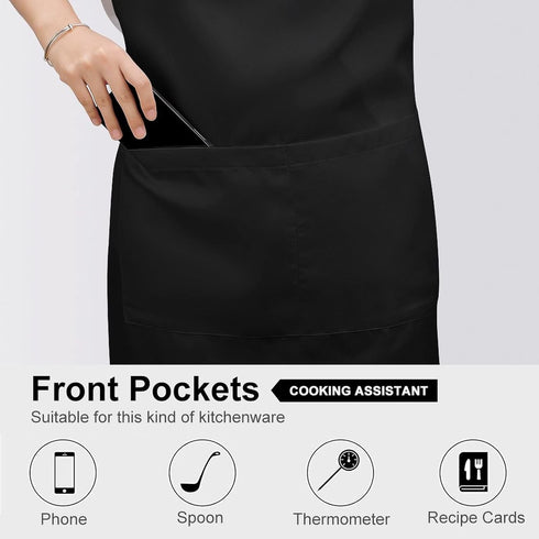Cooking Gifts for Men - Funny Aprons for Women with Pockets for Kitchen Baking Grill BBQ, Grilling Gifts for Dad, Mom,