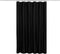 N&Y HOME Fabric Shower Curtain with Weighted Magnets, Opaque Black, Hotel Quality, 72x72, Machine Washable