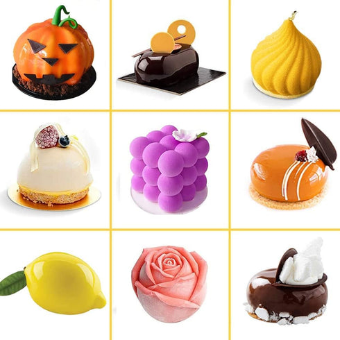 15-Cavity Sphere Design Silicone Mold for Baking Mousse Cake, Fondant, Pastry Chocolate, Jelly, Soap, and Ice Cream