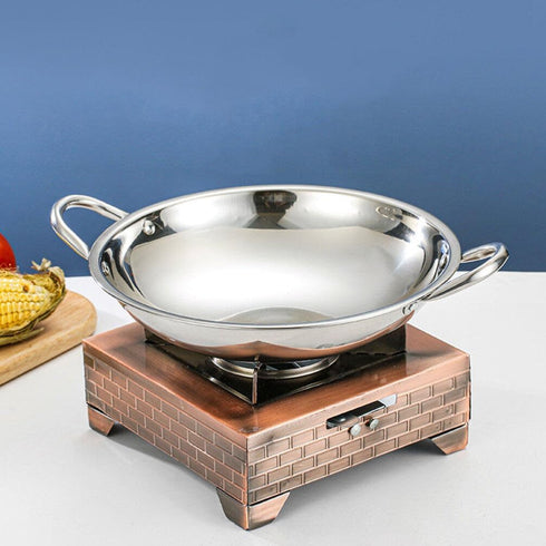 Uonlytech Stainless Steel Pasta Stockpot - Wok Pan for Everyday Cooking