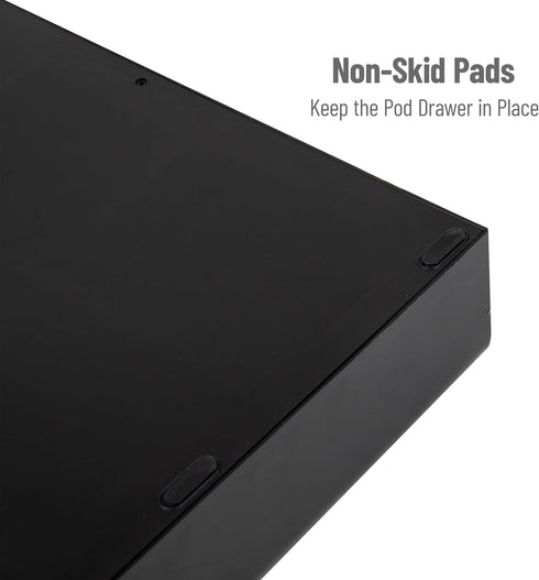 Mind Reader Single Serve Coffee Pod Drawer, 36 Pod Capacity Countertop Organizer, Black