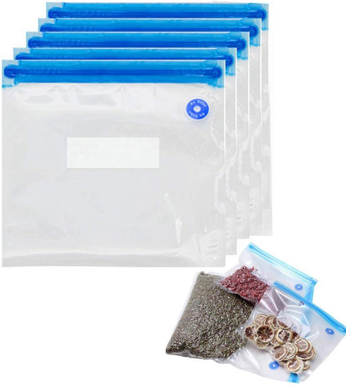 10pcs Handy Portable Vacuum Sealer Bags for Food, Kitchen Heat Sealing Machine (NO Hand Pump)