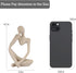 Sandstone Resin Thinker Style Abstract Sculpture Statue Collectible Figurines Home Office Bookshelf Desktop Decor(Small
