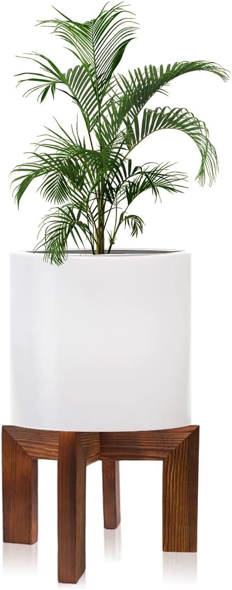 Wood Plant Stand for Indoor/Outdoor, Large Size Sturdy Flower Pot Holder, Fits Most Flower Pots (1 Pack)