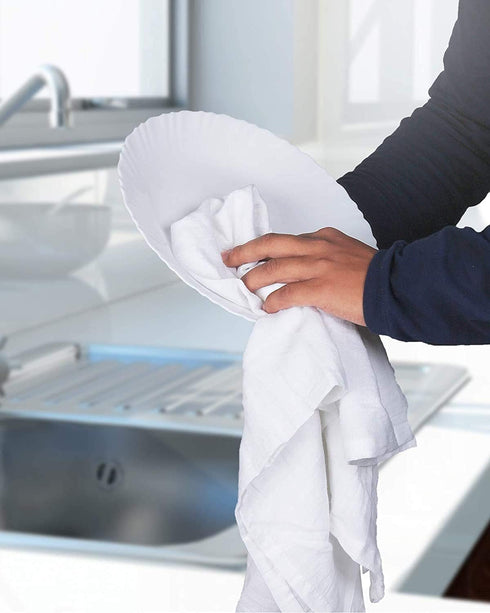 24"x24" (12 Pack) 100% Simpli-Magic Flour Sack Kitchen Towels Cotton, Lint-Free, High Absorbent Tea Towels Perfect