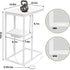 Yoobure C Shaped End Table with Charging Station, Small Side Tables for Living Room Bedroom, Sofa Table with USB Ports