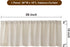 Valea Home Linen Valance for Kitchen, Rustic Farmhouse Crude Window Curtain Valances 18 inch Length for Living Room