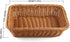 2pcs 11.8" Rectangle Imitation Rattan Bread Basket, Woven Tabletop and Vegetable Serving Basket, Brown
