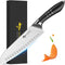 MAD SHARK Premium Santoku Knife - 8 Inch Professional Kitchen Knife, German Stainless Steel, Black