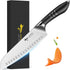 MAD SHARK Premium Santoku Knife - 8 Inch Professional Kitchen Knife, German Stainless Steel, Black