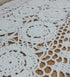 Damanni Oval Cotton Handmade Crochet Lace Table Runner Doilies, 15 Inch by 63 Inch, Beige