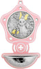5" Girls Holy Water Font, Guardian Angel Silver Plated Plaque, Beautiful Gold-tone Accents, Great Catholic Gift