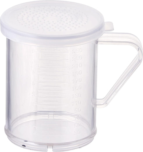 10-Ounce Polycarbonate Dredge with 3 Snap-on Lids, Winware