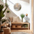 17-Inch Boho Rattan Wall Mirror for Home Decor
