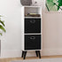 Black Foldable Storage Cubes Bins - Fabric Storage Box Organizer with Dual Handles for Home