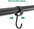 Stainless Steel Closet Rod Hooks, Heavy Duty Utility Hooks for Hanging Pots, Pans, Mugs, Towels (5 Pack Black)