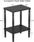 LUCKNOCK Small Side Table for Small Spaces, Vintage End Table, Narrow Couch Side Table with Storage, Skinny Nightstand