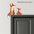 2 8 inches ZEARPT Cute Wooden Foxes Door Topper Home Frame Decor Little Fox Door Corner Thanksgiving Gift for Mom/Dad