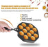 Junluck Non-Stick Pancake Pan, 12 Cavities Aluminum Baking with Plastic Handle & Hanging Hole, Grill Pan Plate for Takoyaki Octopus (Black) by Junluck