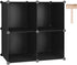C&AHOME Cube Storage Organizer, 4-Cube Shelves Units, Closet Cabinet, DIY Plastic Modular