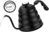 Black Gooseneck Tea Kettle with Thermometer, 40 floz/1200ml Premium Stainless Steel Pot for Pour Over Coffee