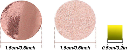 TecUnite Round Tissue Paper Confetti Dots, 1.76 oz (Rose Gold Confetti, 1.5 cm) for Wedding Birthday Party Decoration