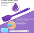 uxcell 2 Pcs Silicone Spatula Set, Heat Resistant Kitchen Rubber Turner for Cooking, Baking, Mixing, Purple