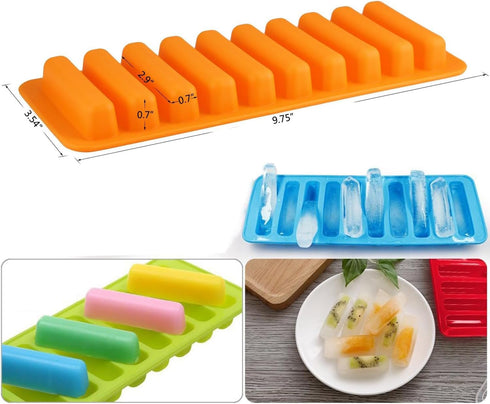 10 Cavity Long Stick Silicone Candy Chocolate Molds For Chocolate Gummy Candy Caramel Set Of 4 by YIMINGMOLD
