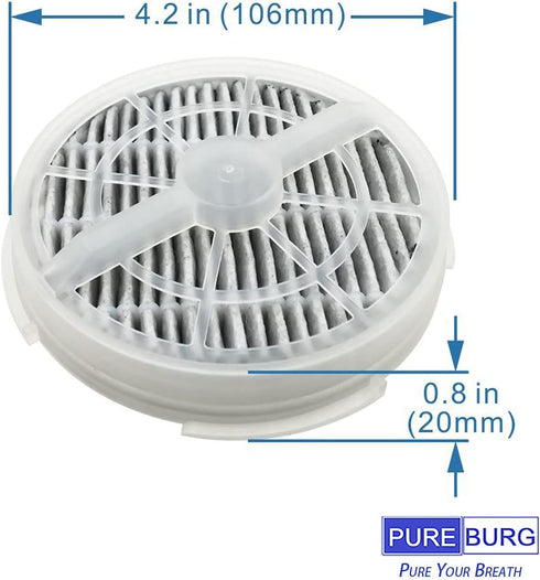 PUREBURG GL-2103 Replacement Filter - Compatible with RIGOGLIOSO JINPUS MELEDEN Air Purifiers, 2-Pack HEPA Activated